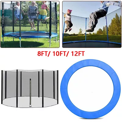 Replacement Trampoline Pad Outdoor Round Spring Cover Trampoline Safty Netting • $39.99