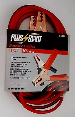 Plus Start Jumper/Booster Cables 10 Feet 10 Gauge Auto Motorcycle & Equipment • $21.99