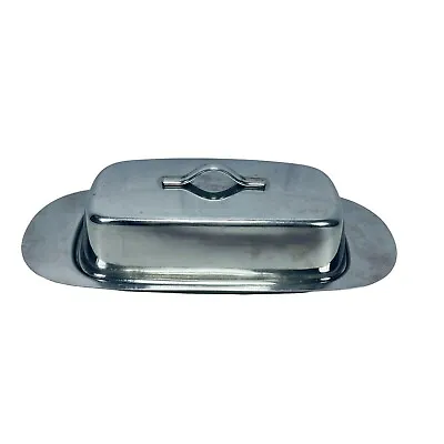 Butter Dish 1/4 LB Stainless Steel With Lid  By Normandy Distributions Japan • $14.99