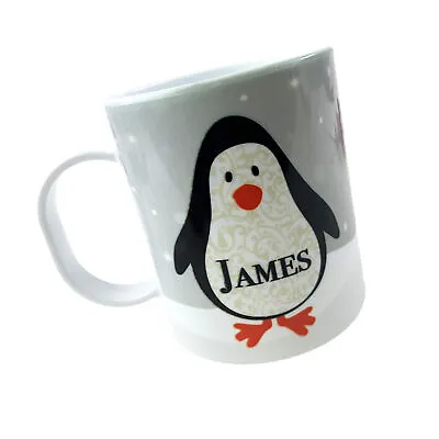 Personalised Vintage Penguin Plastic Mug Children's Birthday Gift Juice Cup   • £10.99