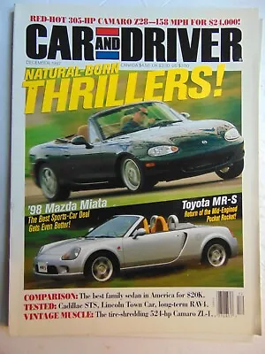 CAR And DRIVER Magazine Dec 1997 Mazda Miata For '98 • $7.50