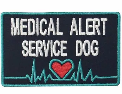 Service Dog Medical Alert Patch Embroidered Badge Fastener Hook & Loop Emblem • $5.22