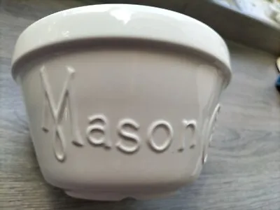 Mason Cash & Co White Ceramic  Pudding Bowl • £8