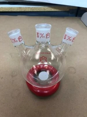 $47.20 • Buy Glass 250 ML 4 Neck Round Bottom Flask 3x 14/20 Joints 1x 19/22 Joint