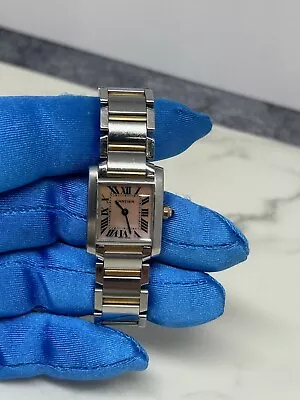 Cartier Tank Francaise Pink Mother Of Pearl Watch Small Size - W51027Q4 • $1800