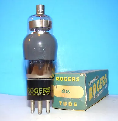 Type 6D6 Rogers NOS Amplifier Audio Radio Vacuum Tube Valve ST Shape 6D6G • $10.99