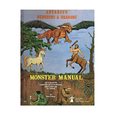 TSR AD&D 1st Ed Monster Manual (1st Cover 3rd Alpha W/Red Fly Leaf) Fair+ • $170