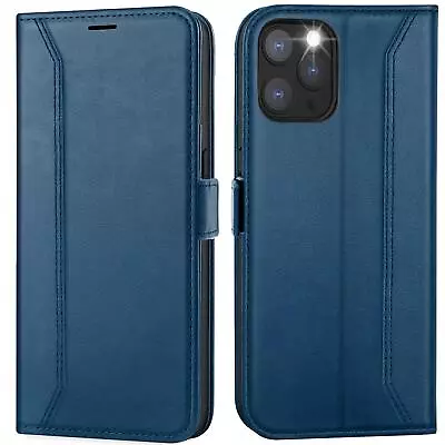 Flip Case For IPHONE 12 Pro Max Rfid Protective Case Wallet Cover Book Cover • £13.75