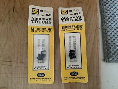 $35 • Buy Z Scale Micro Trains Line Arch Bar Trucks 2 Pairs Kadee