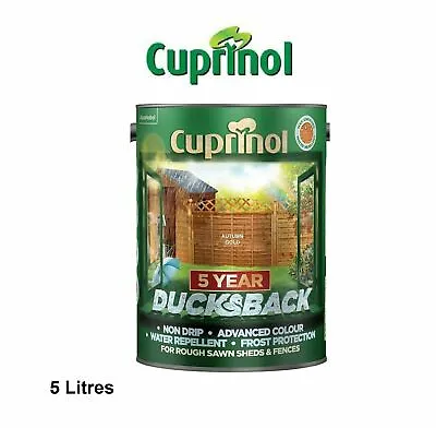 £15.67 • Buy Cuprinol DUCKSBACK 5L Fence Paint All Colours 5 Year Protection