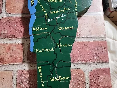 VERMONT WOODEN MAP Made By NOTTY WOODEN TOYS IN MILTON VERMONT • $49.99