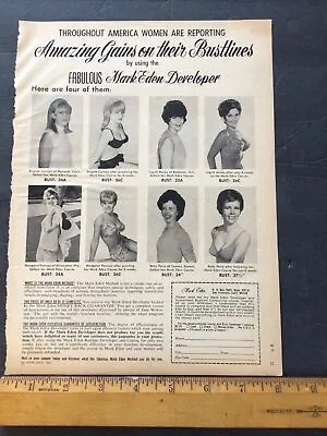 Vintage Mark Eden Bust Developer Ad Clipping Original Magazine Print Amazing Gai • $10.09