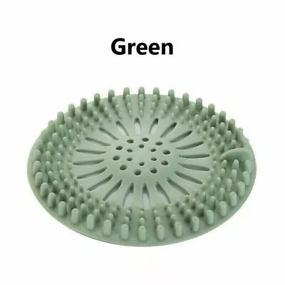 Hair Trap Shower Bath Plug Hole Waste Catcher Stoper Drain Sink Strainer - GREEN • £1.69