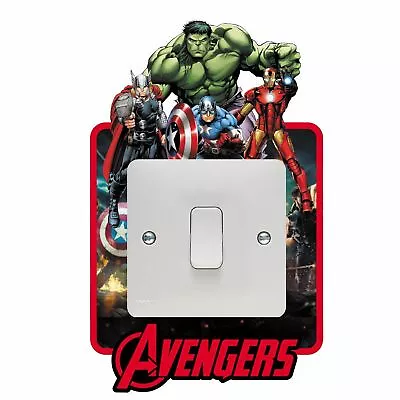 Avengers Marvel Light Switch Surround Sticker Decal Kids Boys Girls Bedroom • £3.99