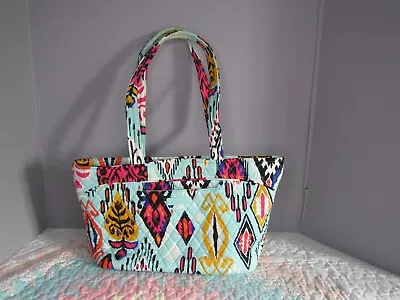 Vera Bradley Mandy Pueblo Aqua Blue Shoulder Bag Purse Tote • $12.99