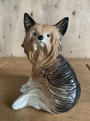 Vintage Melba Ware Ceramic Sitting Yorkshire Terrier Dog Ornament Figure Yorkie • £9.99