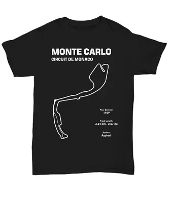 Monte Carlo Monaco Circuit Track Outline - Unisex Tee • $22.50