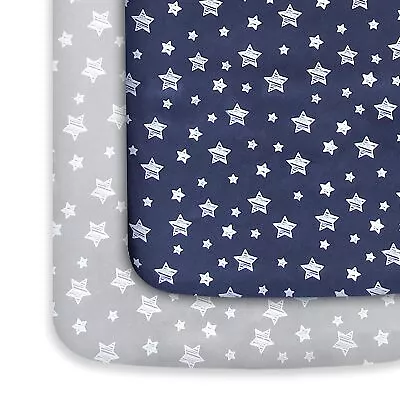 Pack N Play Fitted Sheet Mini Crib Mattress Sheets 39 X27 X5'' Multicolor 2 Pack • $17.99