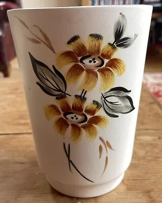 Vintage E Radford Handpainted Floral Vase Pottery England • £4.99