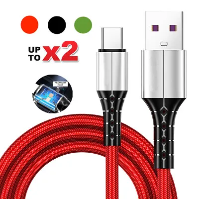 $3.99 • Buy UP TO 2x USB Type C Charger Charging Cable  For Xiaomi Huawei  Oppo Nokia 