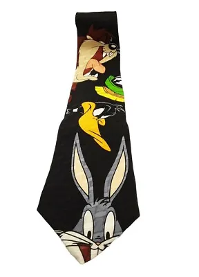 Looney Tunes Mania 1996 Tie Bugs Bunny Taz Daffy Duck Marvin The Martian Vtg • $5