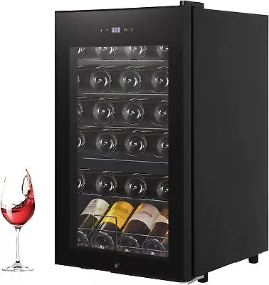 65L 24 Bottle Wine Cooler Refrigerator Built-in Compressor Beverage Juice Fridge • $299.99