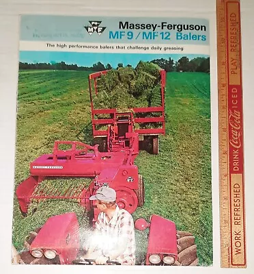 Massey Ferguson MF 9/MF 12 Balers Vintage Brochure 1960s Memorabilia  • $29.44