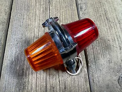 Vintage Muscle Bike Bicycle Light Cool Accessory Red & Orange Dynamo Battery • $56.99