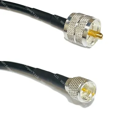 USA-CA RG58 PL259 UHF MALE To MINI UHF MALE Coaxial RF Pigtail Cable • $10.99