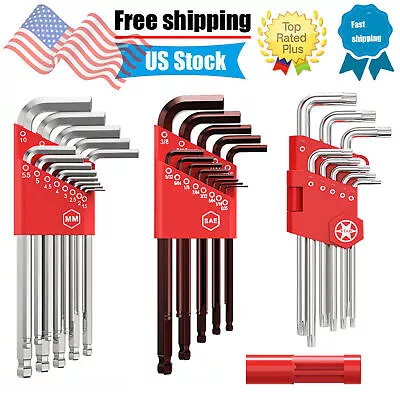 35PCS/Set Allen Key Kit L Wrench Kit Long Arm Hexagon Spanner Hand Tool G9K8 • $32.30