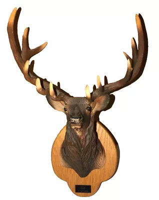 Karl Lansing Hand Cast ELK Head Wall Mount Wildlife Art Sculpture Moose Lodge • $399.99