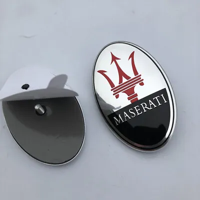 Car Auto Front Hood Emblem Sticker Decal Badge Logo Black For Maserati Ghibli GT • $19.99