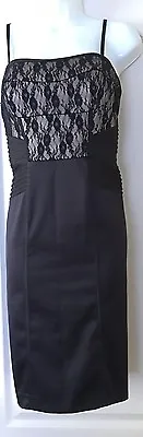 £20 • Buy Stunning  Julien Macdonald  Heavy Satin Corset Wiggle Pencil Dress Size 12
