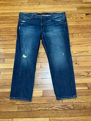 Marc Anthony Mens Slim Fit Jeans Size 46x30 Blue Distressed Stretch Denim Pants • $16.98