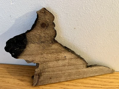£3.99 • Buy Flat Animal Shape Driftwood Beach Art Rabbit Dog Scorched Nautical Decor Craft
