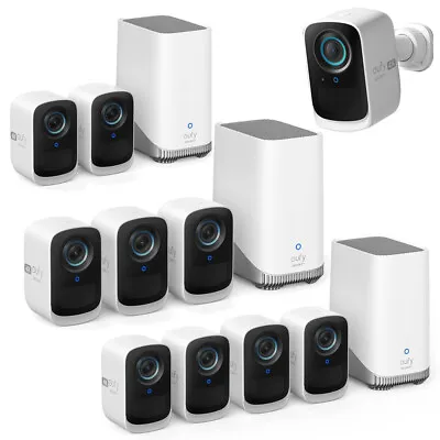 Eufy 4K Wireless Security Camera System EufyCam 3C Spotlight Color Night Vision • $699.99