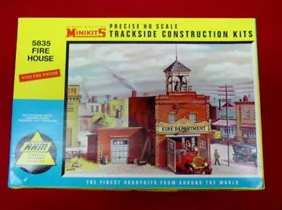 AHM Minikits 5835 : FIRE HOUSE W/ Fire Engine - HO Model Kit (NIB) • $29.99