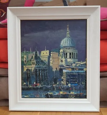 View Of London Oil Painting Framed • £270