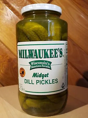 Milwaukee's Best MIDGET Kosher Dill Pickles (DISCONTINUED NAME)  NOS 32 Ounce • $49.99