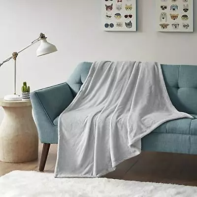 Microlight Plush Luxury Oversized Throw-Blanket Throw (60 In X 70 In) Gray • $34.92