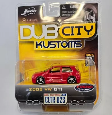 Jada Volkswagen 2002 GTI Dub City Kustoms Red VW • $14.95