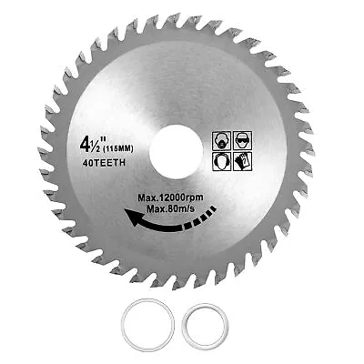 4-1/2-Inch 40T Circular Saw Blade Arbor Alloy Steel Hard Wood Cutting Saw Blade • $28.48