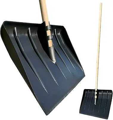£9.99 • Buy 120cm Snow Shovel Head Handle Plastic Scoop Mucking Pusher Garden Lightweight