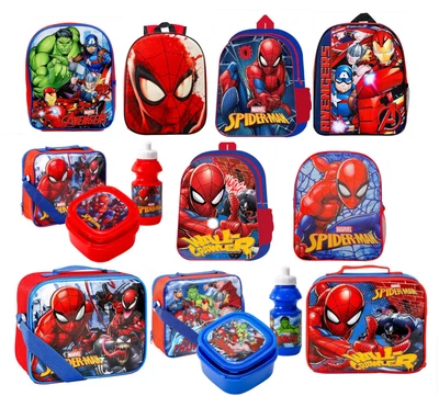 £9.99 • Buy Marvel Avengers, Spiderman Kids Boys Junior Backpack, Lunch Bag, Pencil Case