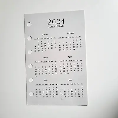 2024 Calendar Tab Size PM Fits Louis Vuitton Agenda Organizer PM • £5.69