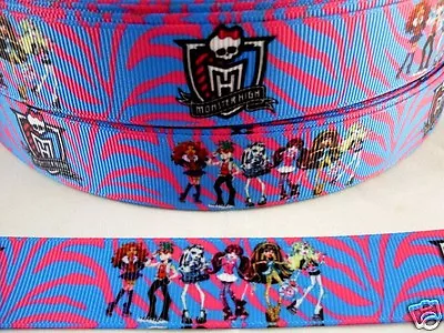 Grosgrain Ribbon 1  MONSTER HIGH M4H Halloween - Christmas  USA SELLER • $0.99