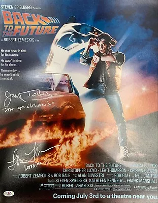 Lea Thompson James Tolkan Autographed Signed 16x20 Photo Back To The Future PSA • $207.99