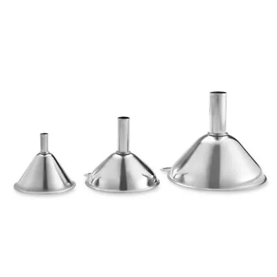 3 Pieces Funnels For Filling Bottles Small Bottle Funnels Stainless Steel Funnel • $11.09