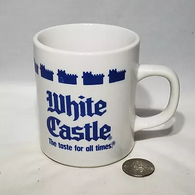 Vintage White Castle Coffee Mug Cup The Taste For All Times Blue & White 1990 • $11.95