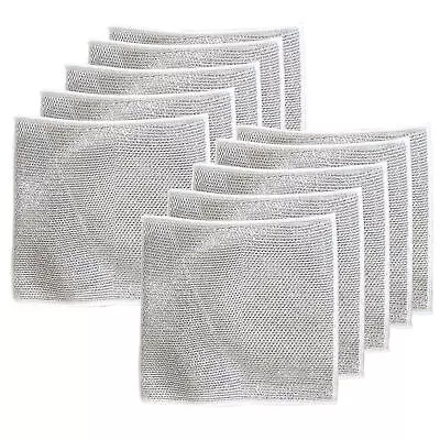 10 Pack Multifunctional Non-Scratch Wire Dish Cloth Mesh Knit Cleaning Cloth • $11.41